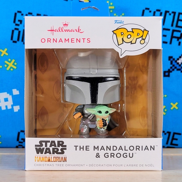 Funko Pop The Mandalorian & Grogu Hallmark Vinyl 3" Christmas Tree Ornament New - Picture 1 of 9